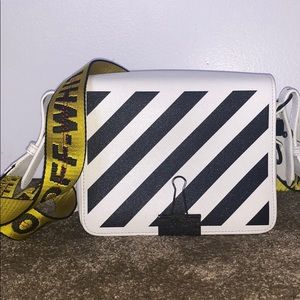 Off-White Binder Clip Bag